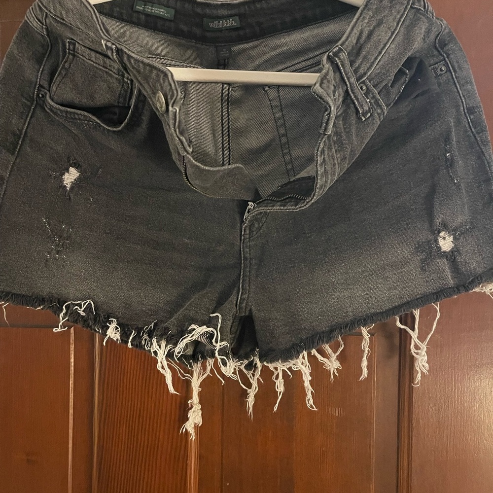Wild Fable Charcoal Distressed Jean Shorts